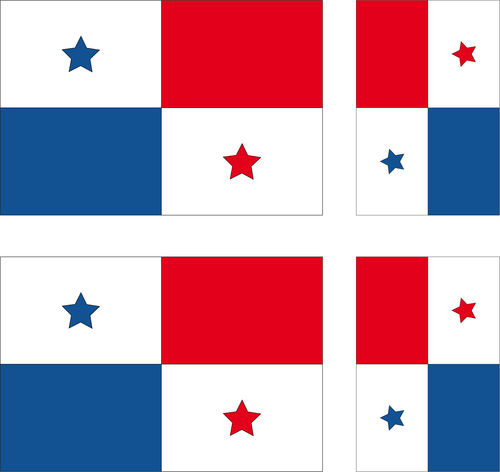 PANAMA 4X flag adhesive vinyl stickers