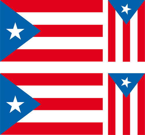 PUERTO RICO 4X flag adhesive vinyl stickers