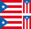Puerto-Rico  lot de 4 stickers autocollants en vinyle