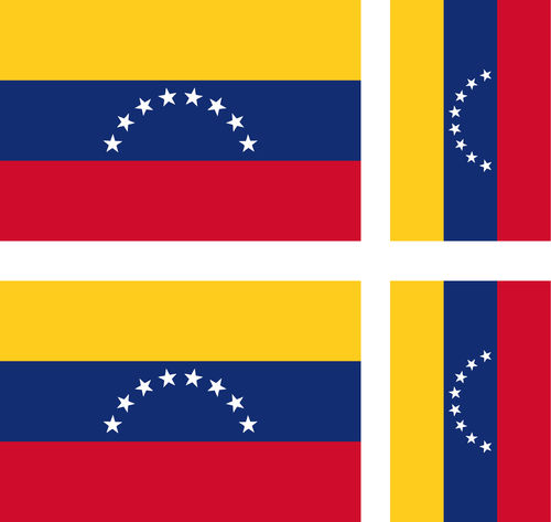 VENEZUELA 4 x drapeau sticker