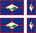 SAINT EUSTACHE 4 x drapeau sticker