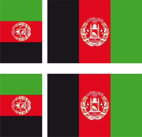 AFGHANISTAN 4 x drapeau sticker