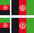 Afghanistan lot de 4 stickers autocollants en vinyle