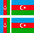 AZERBAIDJAN 4 x drapeau sticker
