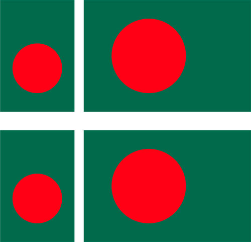 BANGLADESH 4 x drapeau sticker