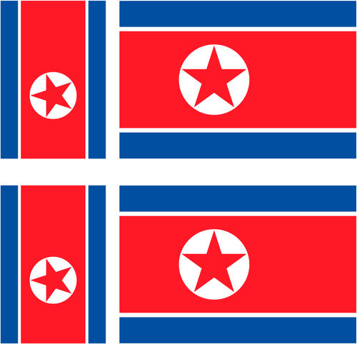 NORTH KOREA 4X flag adhesive vinyl stickers