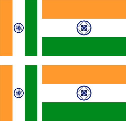 INDIA 4X flag adhesive vinyl stickers
