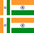 INDIA 4X flag adhesive vinyl stickers