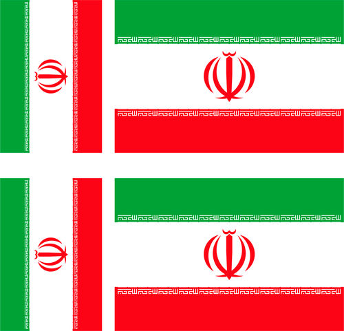 IRAN 4X flag adhesive vinyl stickers