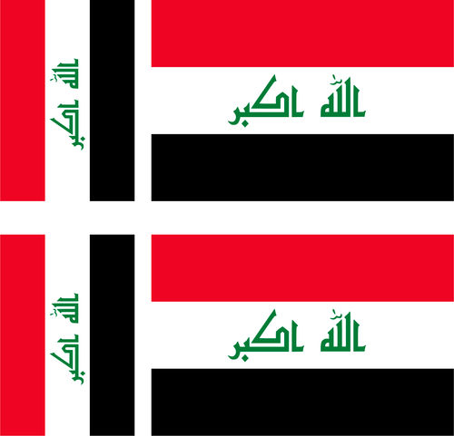 IRAQ 4 x drapeau sticker