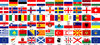 66 Stickers drapeaux différents15x23mm de pays en Europe
