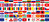 66 Stickers drapeaux différents15x23mm de pays en Europe