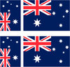 AUSTRALIE 4X flag adhesive vinyl stickers 2+2 OCEANIE
