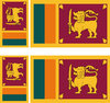 SriLanka  lot de 4 stickers autocollants en vinyle