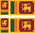 SRI LANKA 4 autocollants drapeau sticker