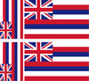 HAWAI 4 x drapeau sticker ETATS UNIS