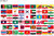 VIETNAM 4 x drapeau sticker
